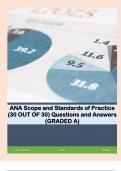 ANA Scope and Standards of Practice (30 OUT OF 30) Questions and Answers (GRADED A)