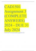 CAD1501 Assignment 3 (COMPLETE ANSWERS) 2024 - DUE 31 July 2024