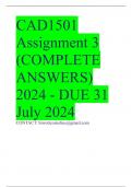 CAD1501 Assignment 3 (COMPLETE ANSWERS) 2024 - DUE 31 July 2024