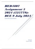 HED4807 Assignment 3 2024 (525779)- DUE 9 July 2024