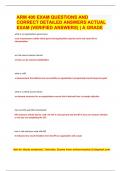 ARM 400 EXAM QUESTIONS AND CORRECT DETAILED ANSWERS ACTUAL EXAM (VERIFIED ANSWERS) | A GRADE 2024