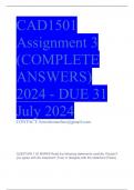 CAD1501 Assignment 3 (COMPLETE ANSWERS) 2024 - DUE 31 July 2024