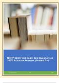 NRNP 6645 Final Exam Test Questions & 100% Accurate Answers (Graded A+)