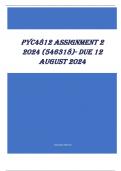 PYC4812 Assignment 2 2024 (546318)- DUE 12 August 2024