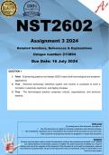 NST2602 Assignment 3 (COMPLETE ANSWERS) 2024 (213894) - DUE 16 July 2024