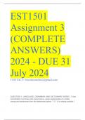 EST1501 Assignment 3 (COMPLETE ANSWERS) 2024 - DUE 31 July 2024