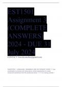 EST1501 Assignment 3 (COMPLETE ANSWERS) 2024 - DUE 31 July 2024