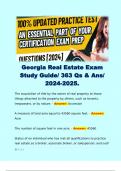 Georgia Real Estate Exam Study Guide/ 363 Qs & Ans/ 2024-2025