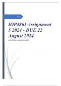 IOP4865 Assignment 5 2024 - DUE 22 August 2024