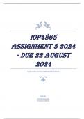 IOP4865 Assignment 5 2024 - DUE 22 August 2024