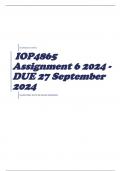 IOP4865 Assignment 6 2024 - DUE 27 September 2024