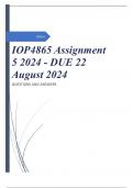 IOP4865 Assignment 5 2024 - DUE 22 August 2024