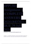 DPP1501 Assignment 3 (COMPLETE ANSWERS) 2024 (843761) - DUE 29 July 2024