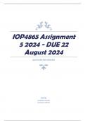 IOP4865 Assignment 5 2024 - DUE 22 August 2024