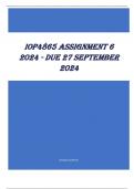 IOP4865 Assignment 6 2024 - DUE 27 September 2024