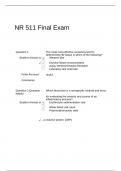 NR 511 Final Exam