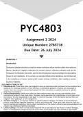 PYC4803 Assignment 2 (ANSWERS) 2024 - DISTINCTION GUARANTEED