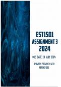 EST1501 Assignment 3 2024 | Due 31 July 2024