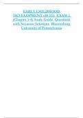  EARLY CHILDHOOD DEVELOPMENT (48 211)  EXAM 2  (Chapter 3-4) Study Guide  Questions with Accurate Solutions  Bloomsburg University of Pennsylvania