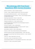  Microbiology 250 Final Exam Questions With Correct Answers