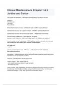 Clinical Manifestations Chapter 1 & 2 Jardins and Burton Exam Questions and Answers 2024( A+ GRADED 100% VERIFIED).