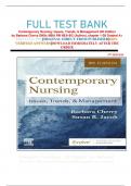 FULL TEST BANK Contemporary Nursing: Issues, Trends, & Management 9th Edition by Barbara Cherry DNSc MBA RN NEA-BC (Author), chapter 1-28 Graded A+      