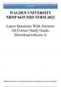 NRNP 6635 MID TERM 2021, LATEST QUESTIONS AND ANSWERS WITH EXPLANATIONS, ALL CORRECT STUDY GUIDE