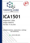 ICA1501 Assignment 3 (DETAILED ANSWERS) 2024 - DISTINCTION GUARANTEED 
