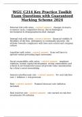 WGU C214 Key Practice Toolkit Exam Questions with Guaranteed Marking Scheme 2024