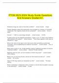    PTCB 2023-2024 Study Guide Questions And Answers Graded A+.