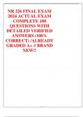 NR 226 FINAL EXAM 2024 ACTUAL EXAM  COMPLETE 180  QUESTIONS WITH  DETAILED VERIFIED  ANSWERS (100%  CORRECT) /ALREADY  GRADED A+ // BRAND  NEW!!