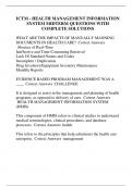 ICTM - HEALTH MANAGEMENT INFORMATION SYSTEM MIDTERM QUESTIONS WITH COMPLETE SOLUTIONS