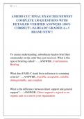 AMEDD CCC FINAL EXAM 2024 NEWEST  COMPLETE 130 QUESTIONS WITH  DETAILED VERIFIED ANSWERS (100%  CORRECT) /ALREADY GRADED A+ //  BRAND NEW!!