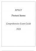 RPSGT Pretest Items Comprehensive Exam Guide 2024