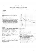 Ejercicio de límites y continuidad