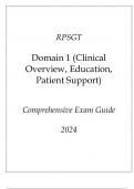 RPSGT Domain 1 (Clinical Overview, Education,Patient Support) Comprehensive Exam Guide 2024