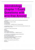 microbiology chapter 1 Exam Questions with  erro-free Answer