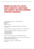 AMEDD CCC Mid-Term ATUAL  EXAM COMPLETE QUESTIONS  AND CORRECT DETAIED ANSWERS  (VERIFIED ANSWERS)
