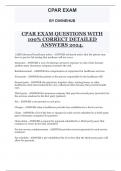 CPAR EXAM QUESTIONS WITH 100% CORRECT DETAILED ANSWERS 2024.