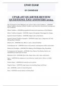 CPAR 1ST QUARTER REVIEW QUESTIONS AND ANSWERS 2024.