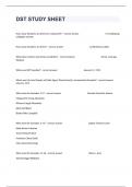 DST STUDY SHEET With Questions And Actual Answers| Graded A+.