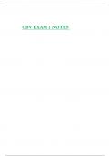 CBV EXAM 1 NOTES