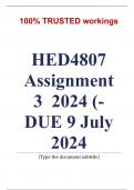 Exam (elaborations) HED4807 Assignment 3 (COMPLETE ANSWERS) 2024 (525779)- DUE 9 July 2024  •	Course •	Language Teaching and Learning in Education (HED4807) •	Institution •	University Of South Africa (Unisa) •	Book •	Teacher Learning in Language Teaching 