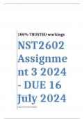 Exam (elaborations) NST2602 Assignment 3 (COMPLETE ANSWERS) 2024 (213894) - DUE 16 July 2024  •	Course •	Natural Science and Technology for Classroom IV (NST2602) •	Institution •	University Of South Africa (Unisa) •	Book •	Natural Sciences - Technology - 