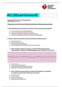 ACLS Exam Version B Questions with Answers Graded A