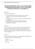 NR 509 MIDTERM APEA EXAM 2023/2024  VERIFIED QUESTIONS AND ANSWERS WITH RATIONALE GRADED A+