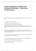 Intuit QuickBooks Certified User Desktop Certification - Interactive Practice Exam