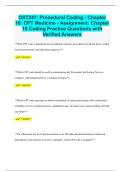 OST247: Procedural Coding - Chapter 18: CPT Medicine - Assignment: Chapter 18 Coding Practice Questions with  Verified Answers