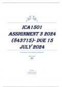 ICA1501 Assignment 3 2024 (843715)- DUE 15 July 2024