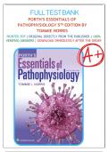 Test Bank For Porth's Essentials of Pathophysiology, 5th Edition, by Tommie L Norris, Verified, All Chapters 1 - 52, LATEST 2024